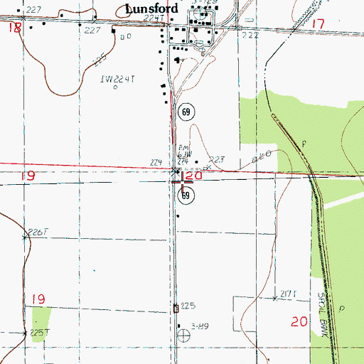 Topographic Map of Township of Taylor, AR