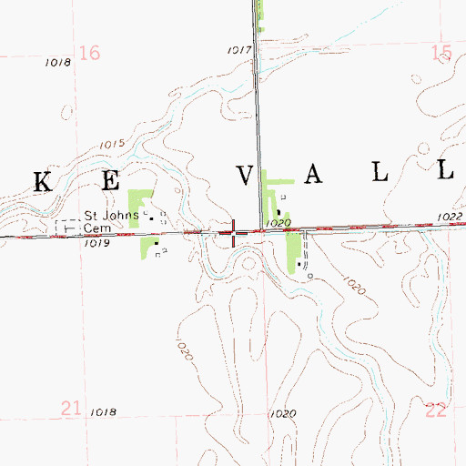 Topographic Map of Township of Lake Valley, MN
