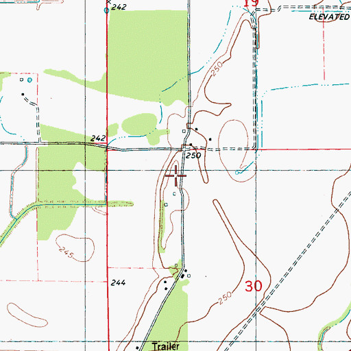 Topographic Map of Township of Texas, AR