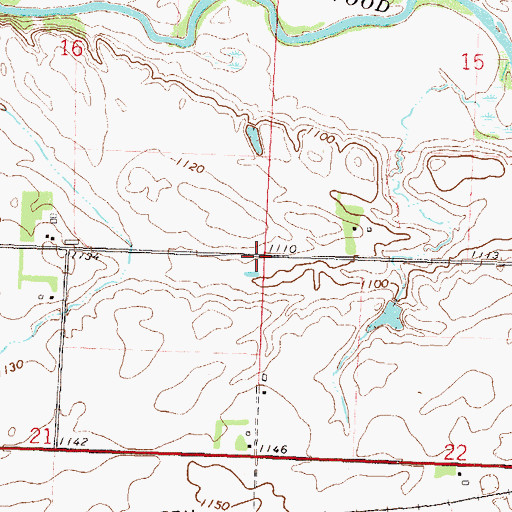 Topographic Map of Township of Lamberton, MN