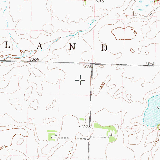 Topographic Map of Township of Land, MN
