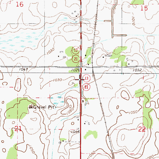 Topographic Map of Township of Lanesburgh, MN