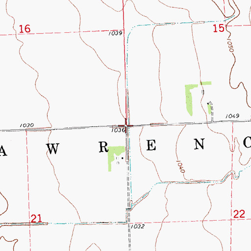 Topographic Map of Township of Lawrence, MN