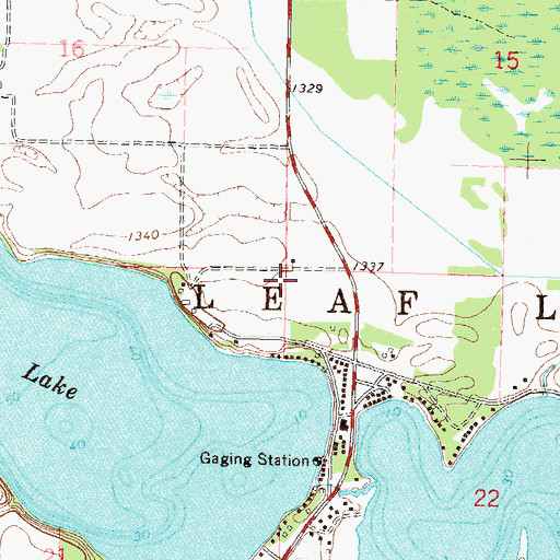 Topographic Map of Township of Leaf Lake, MN