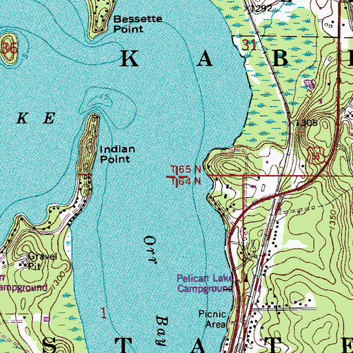 Topographic Map of Township of Leiding, MN
