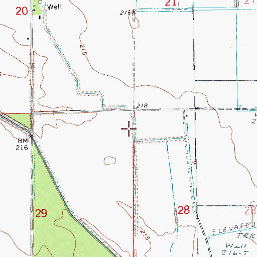 Topographic Map of Township of Fair Oaks, AR