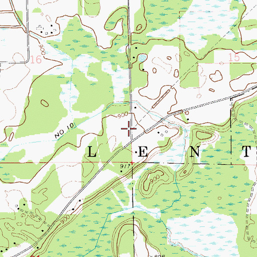 Topographic Map of Township of Lent, MN