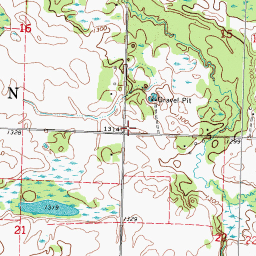 Topographic Map of Township of Leon, MN