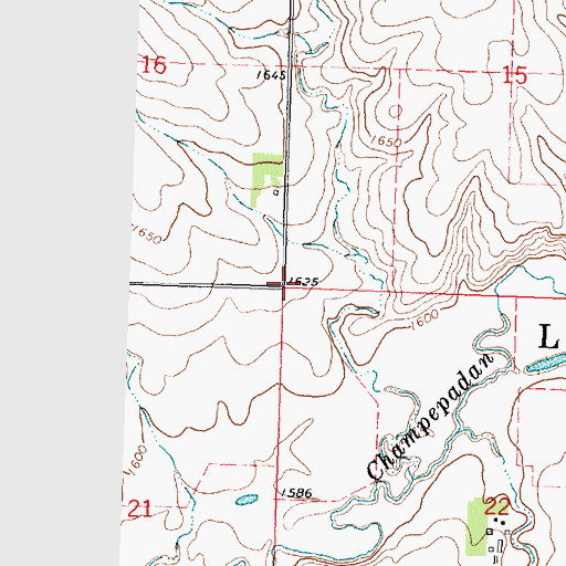 Topographic Map of Township of Leota, MN