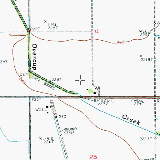 Topographic Map of Township of Hickory Ridge, AR