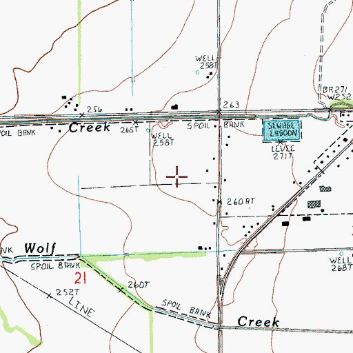 Topographic Map of Township of Mitchell, AR