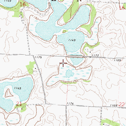 Topographic Map of Township of Lien, MN