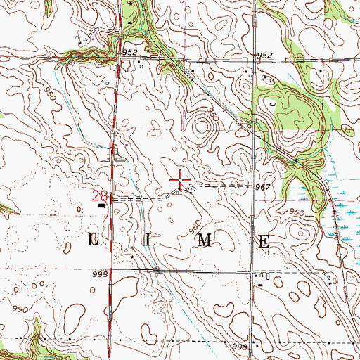 Topographic Map of Township of Lime, MN