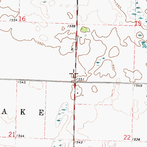 Topographic Map of Township of Lime Lake, MN
