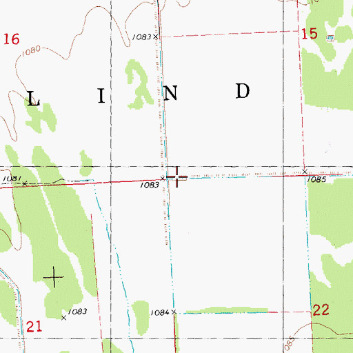 Topographic Map of Township of Lind, MN