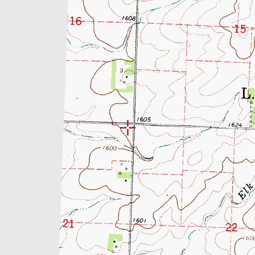 Topographic Map of Township of Lismore, MN