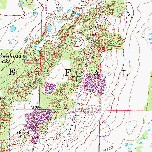 Topographic Map of Township of Little Falls, MN