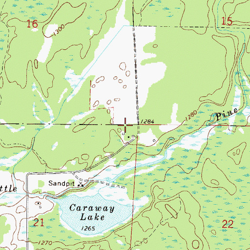 Topographic Map of Township of Little Pine, MN