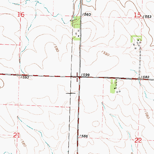 Topographic Map of Township of Little Rock, MN