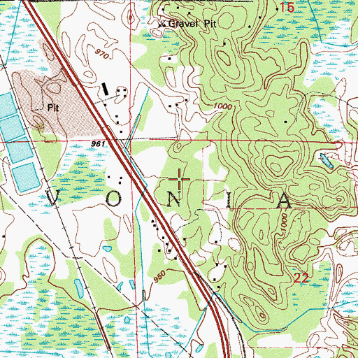 Topographic Map of Township of Livonia, MN