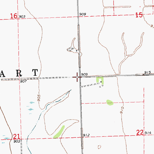 Topographic Map of Township of Lockhart, MN