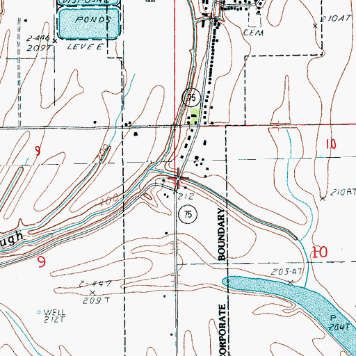 Topographic Map of Township of Tyronza, AR