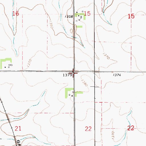Topographic Map of Township of Lodi, MN