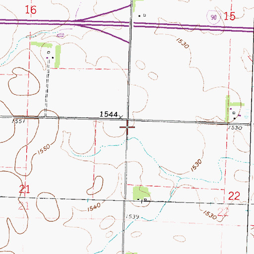 Topographic Map of Township of Lorain, MN