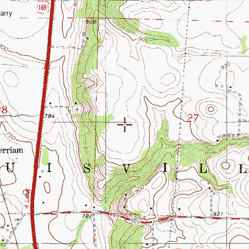 Topographic Map of Township of Louisville, MN