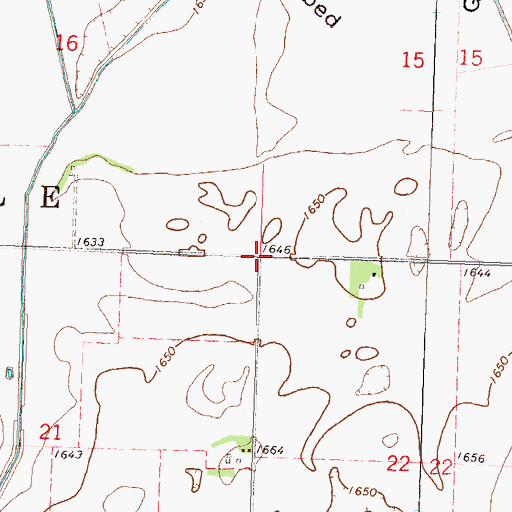 Topographic Map of Township of Lowville, MN