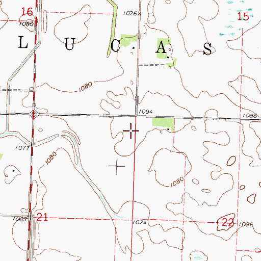 Topographic Map of Township of Lucas, MN
