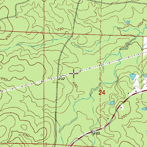 Topographic Map of Township of Chester, AR