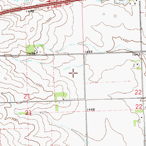 Topographic Map of Township of Luverne, MN