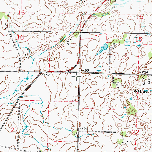 Topographic Map of Township of Luxemburg, MN