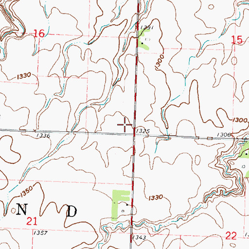 Topographic Map of Township of Lynd, MN