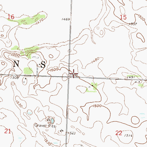 Topographic Map of Township of Lyons, MN