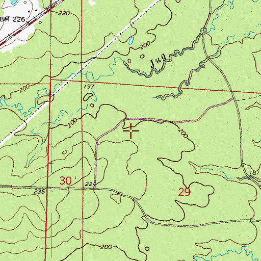 Topographic Map of Township of Dry Run, AR
