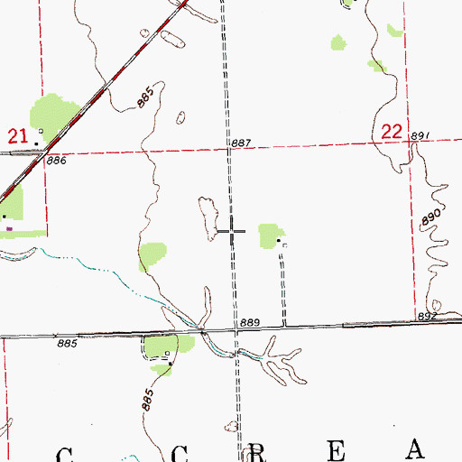 Topographic Map of Township of McCrea, MN