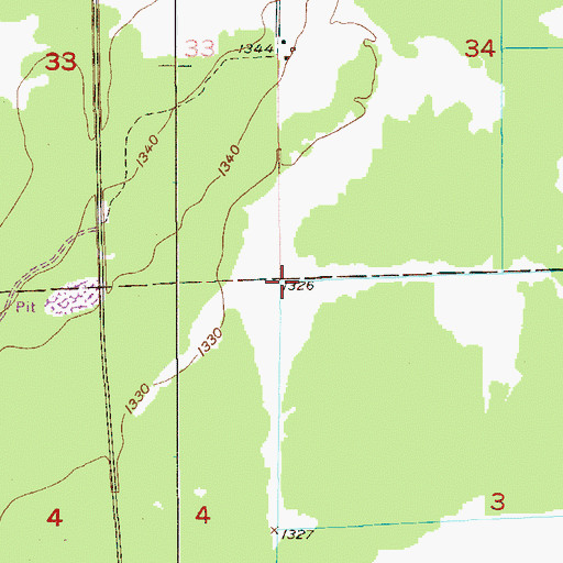 Topographic Map of Township of McDavitt, MN