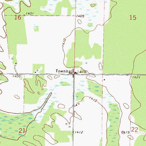 Topographic Map of Township of McKinley, MN