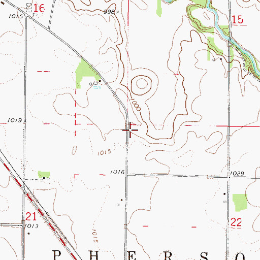 Topographic Map of Township of McPherson, MN