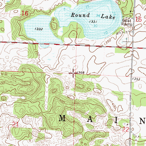 Topographic Map of Township of Maine, MN