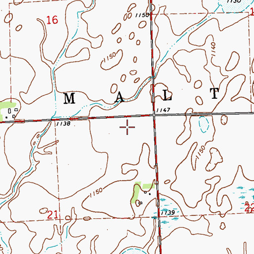 Topographic Map of Township of Malta, MN