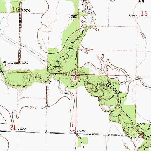 Topographic Map of Township of Malung, MN