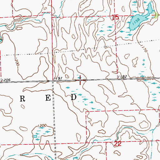 Topographic Map of Township of Manfred, MN