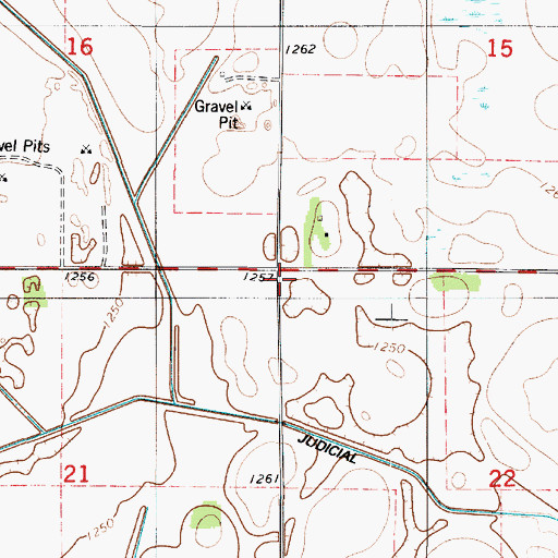 Topographic Map of Township of Mansfield, MN