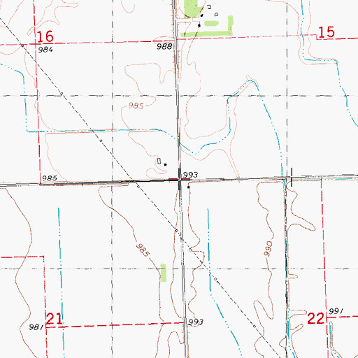 Topographic Map of Township of Manston, MN
