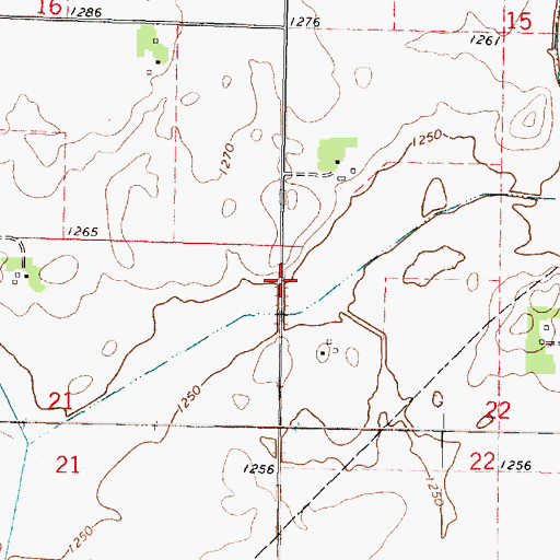 Topographic Map of Township of Manyaska, MN