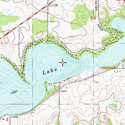 Topographic Map of Township of Maple Lake, MN