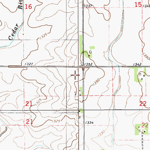 Topographic Map of Township of Marshall, MN